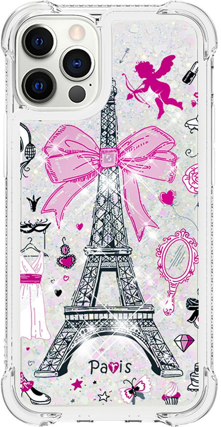 Trolsk Liquid Glitter Deksel - Paris (iPhone 15 Pro) - glitter