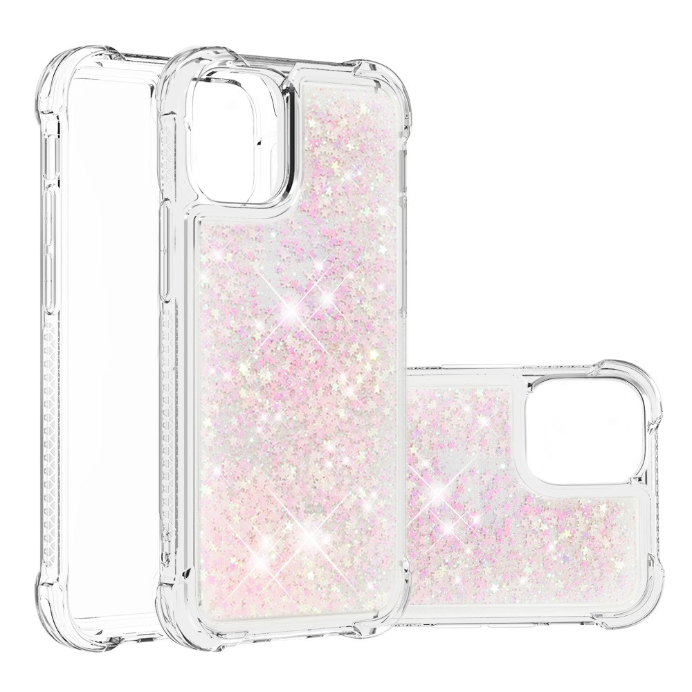 Trolsk Liquid Glitter Deksel - Stars (iPhone 13 Pro)