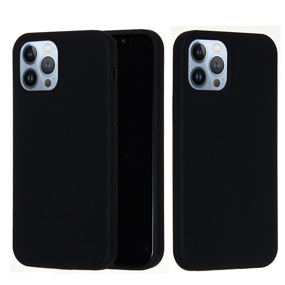 Trolsk flytende silikondeksel (iPhone 15 Pro) - Svart
