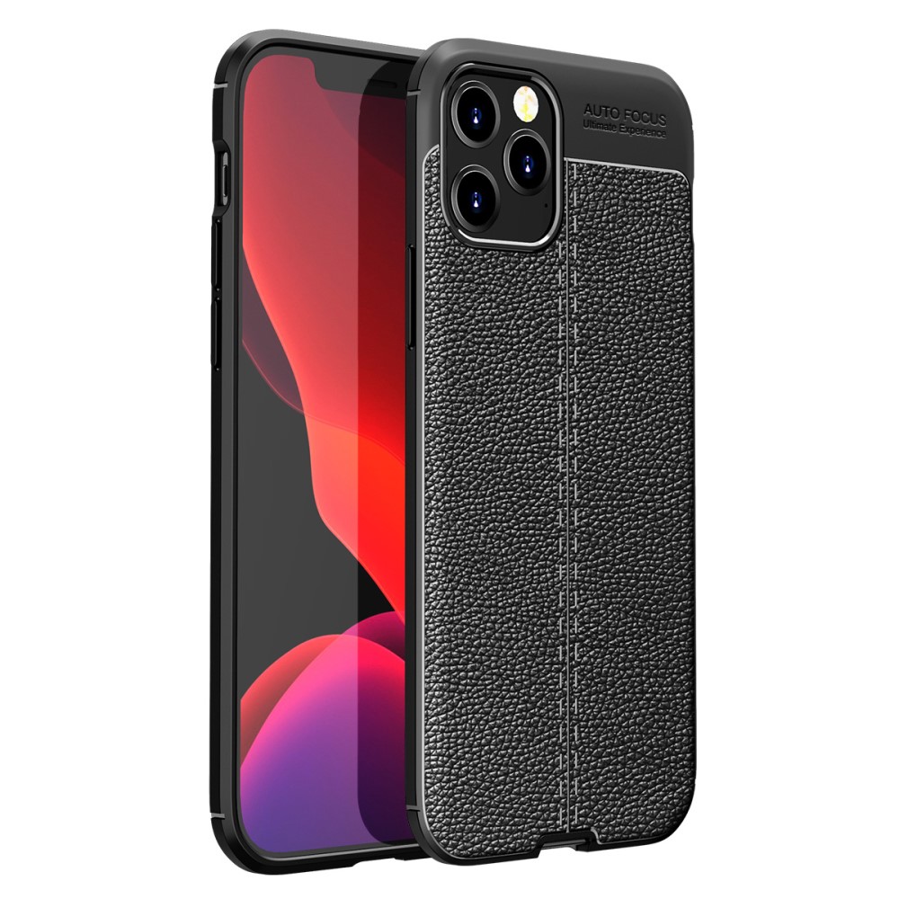 Trolsk Litchi Texture Case (iPhone 12/12 Pro) - Svart