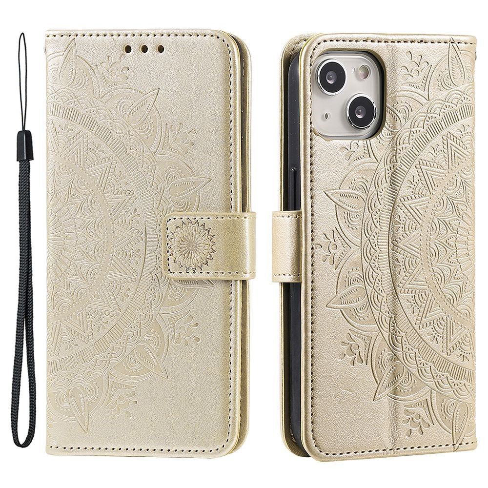 Trolsk Mandala Wallet with Strap (iPhone 15) - Gull
