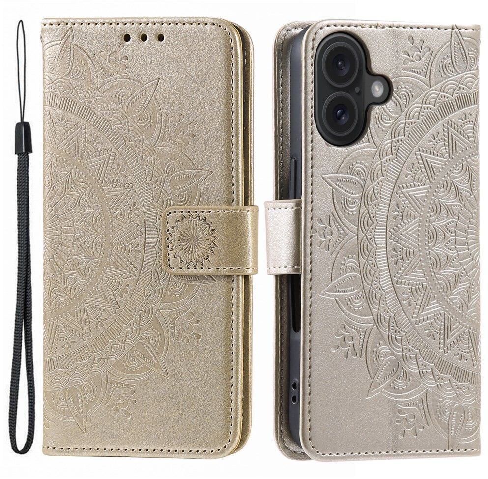 Trolsk Mandala Wallet with Strap (iPhone 16 Plus) - Gull