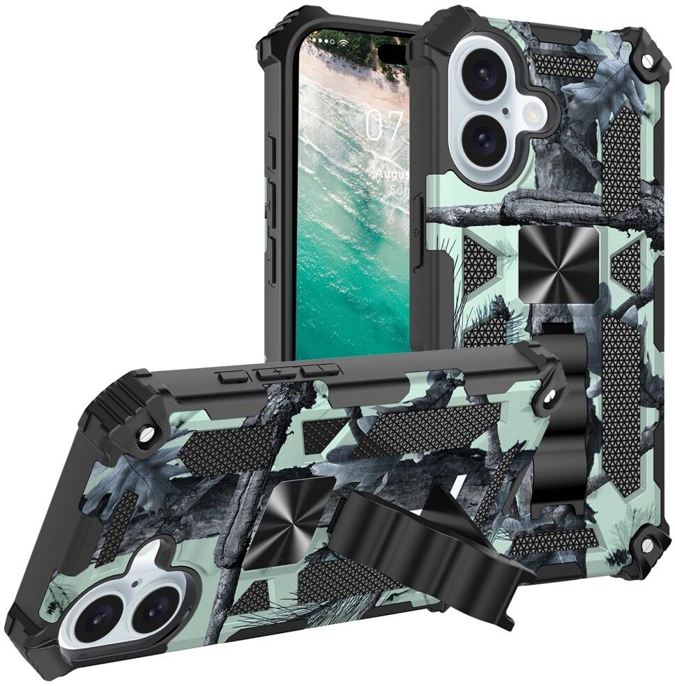 Trolsk Military Camouflage Case (iPhone 16) - Grønn