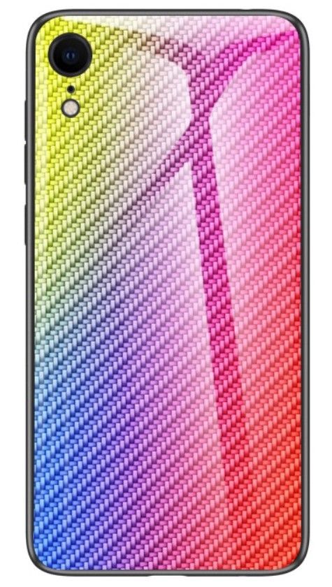Trolsk flerfarget karbonfiberdeksel (iPhone X r)