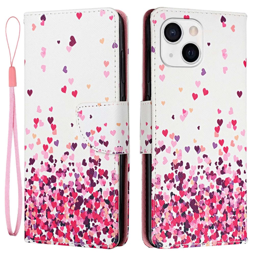 Trolsk Pink Hearts Wallet (iPhone 14 Plus)