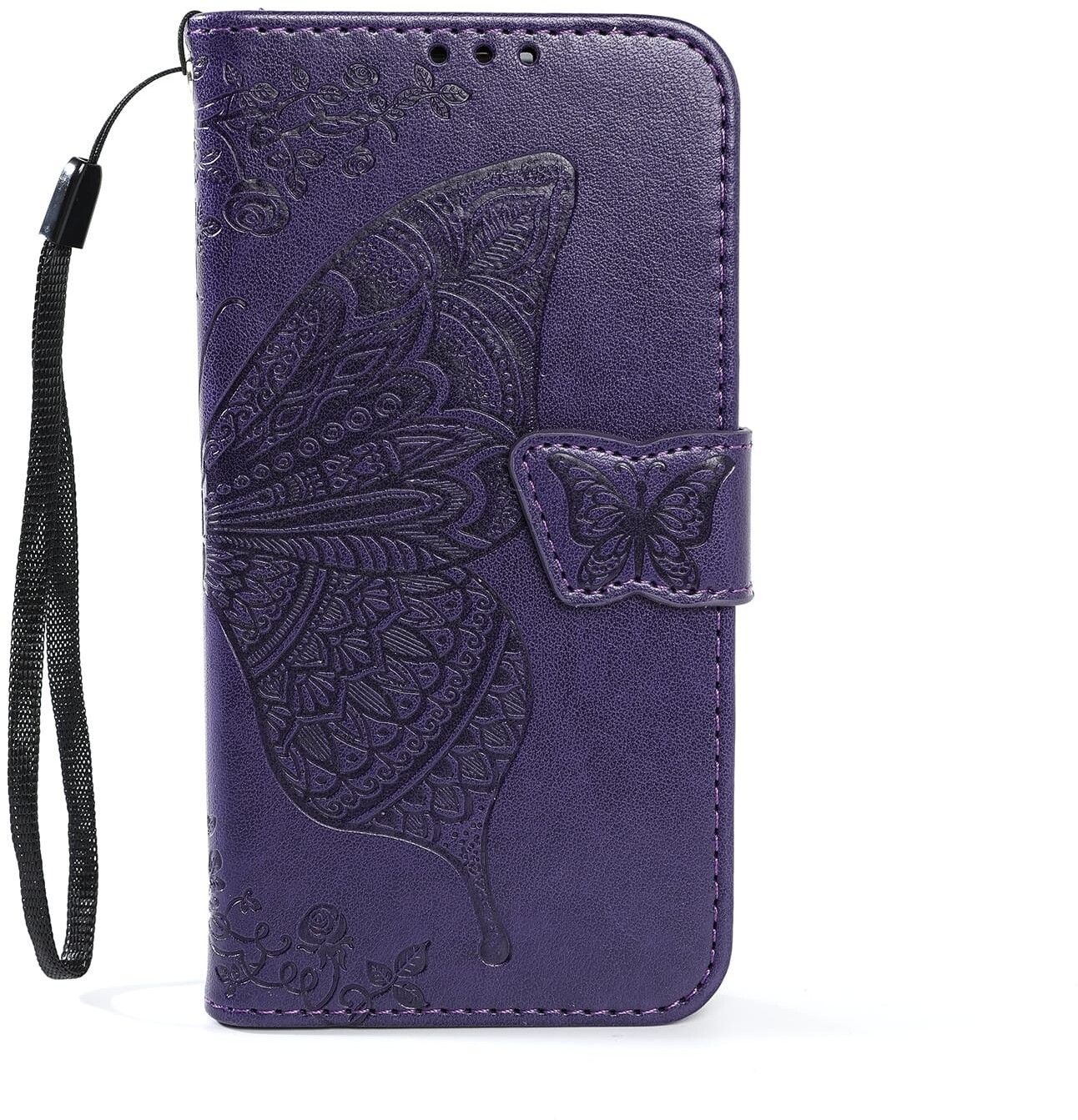 Trolsk Wallet-deksel med Butterfly (iPhone 16) - Lila