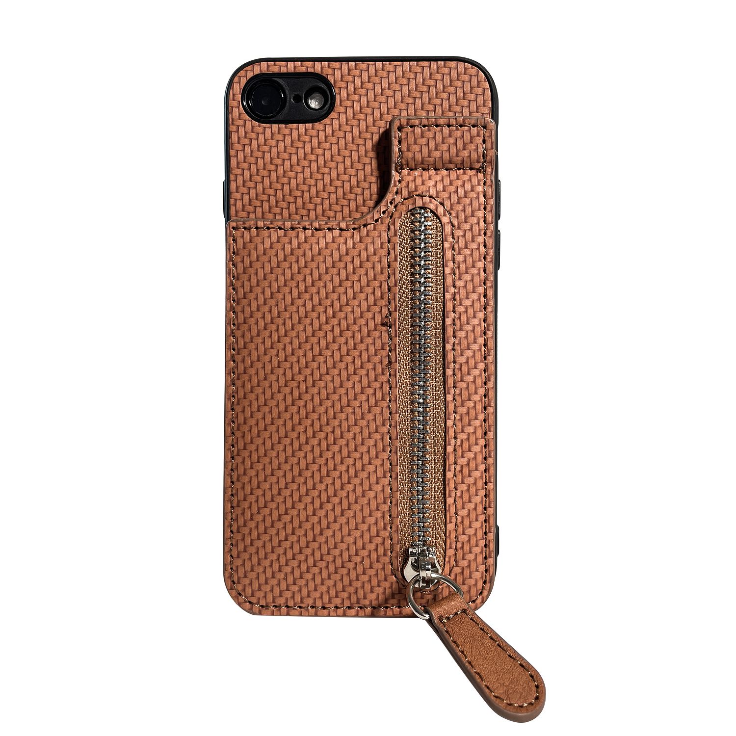 Trolsk lommebokdeksel med magnet (iPhone SE3 /SE2/8/7) - Brun