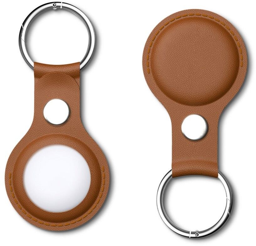 Trolsk PU Leather Key Ring (AirTag) - Brun