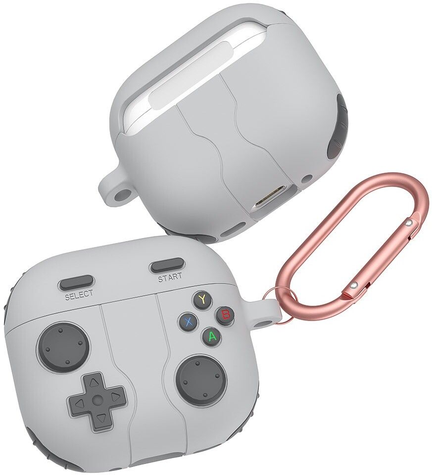 Trolsk Retro Gamepad Case (AirPods 4) - Grå