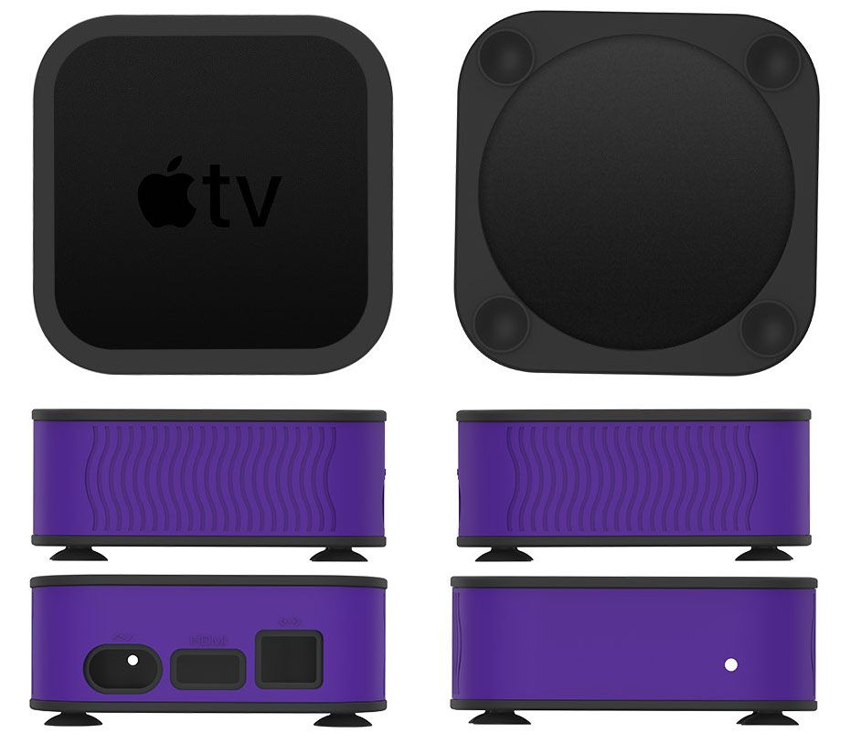Trolsk silikonetui (Apple TV 4K (2021)) - skall - silikon - Lilla