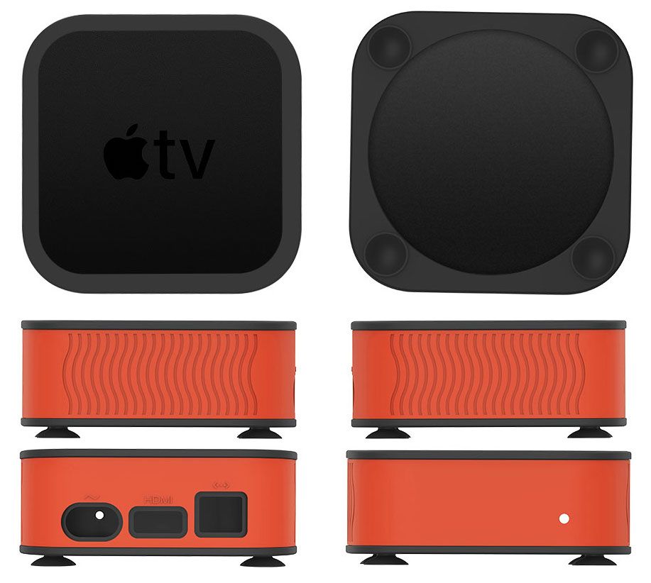 Trolsk silikonetui (Apple TV 4K (2021)) - skall - silikon - Oransje
