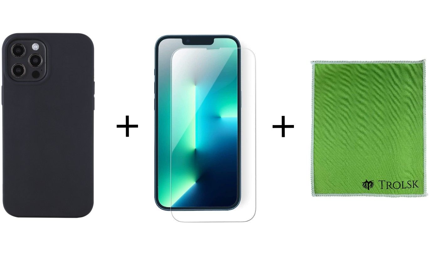 Trolsk Beskyttelsespakke (iPhone 14 Pro Max) - deksel - glass