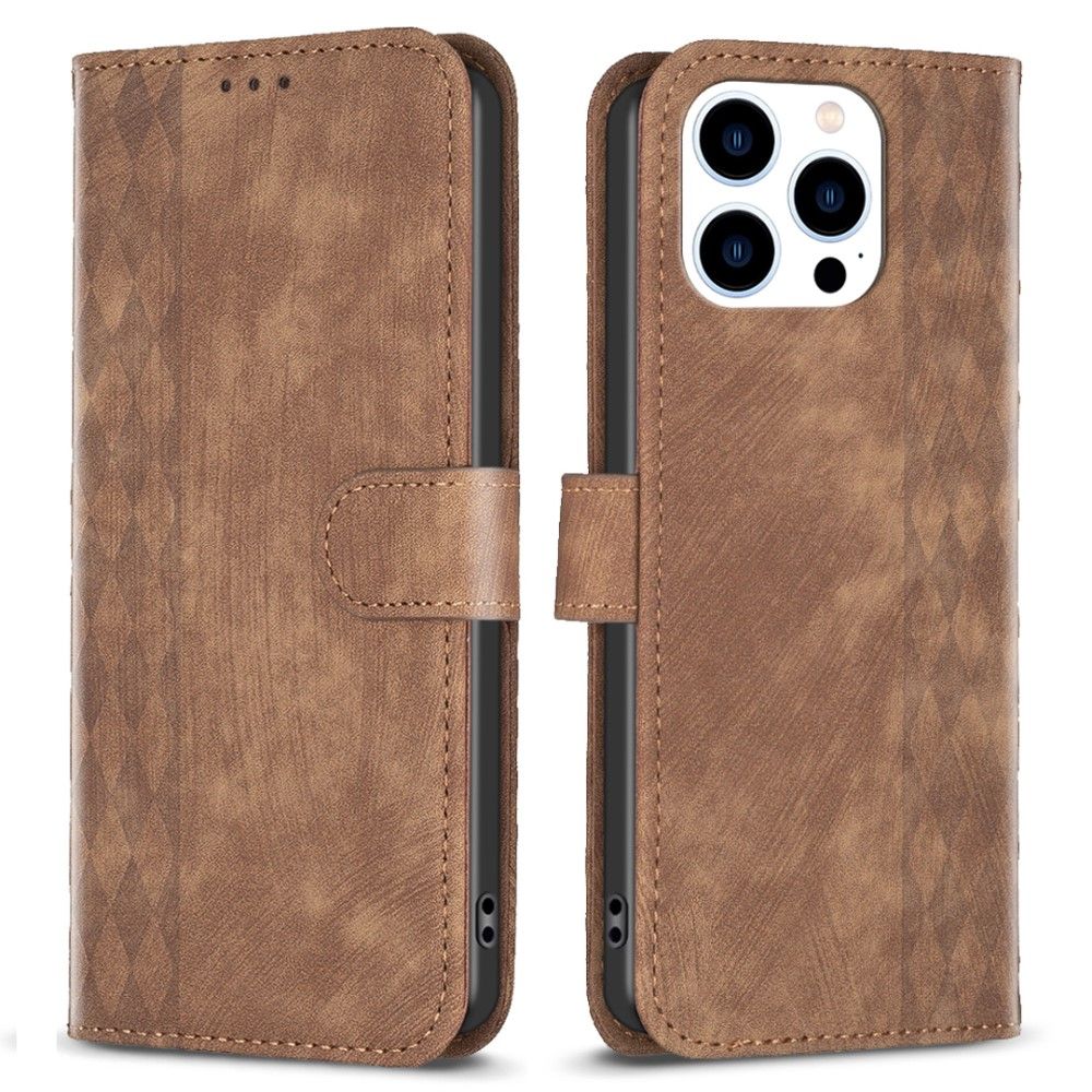 Trolsk Slim Rhombus Wallet (iPhone 15 Pro) - Brun