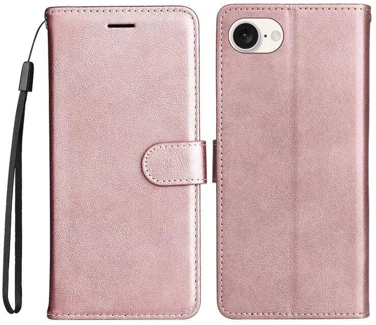 Trolsk smalt lommeboketui (iPhone 16e) - Roséguld
