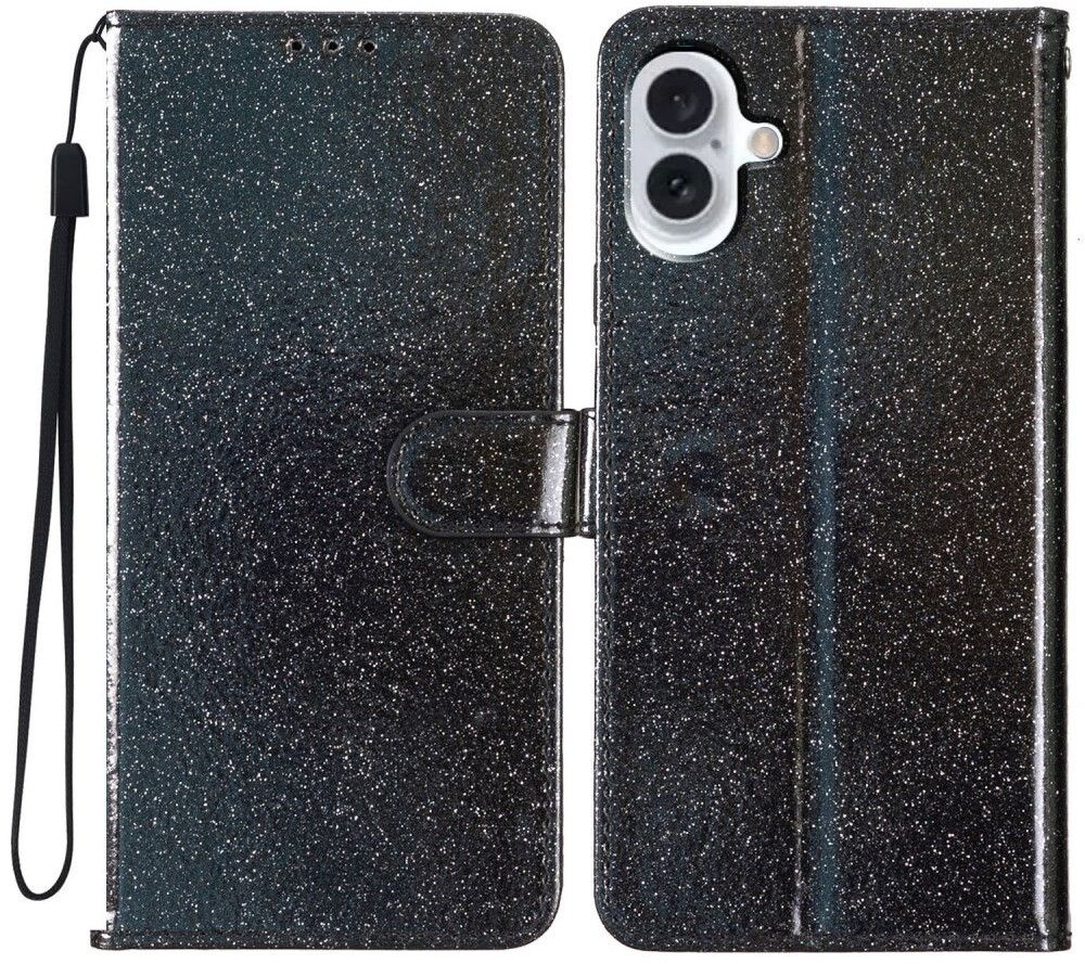 Trolsk Sparkle Wallet (iPhone 16 Plus) - Svart