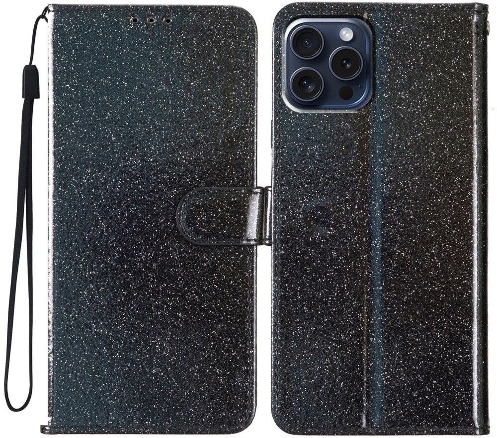 Trolsk Sparkle Wallet (iPhone 16 Pro) - Svart