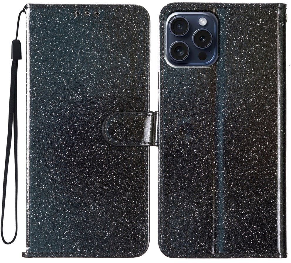 Trolsk Sparkle Wallet (iPhone 16 Pro Max) - Svart