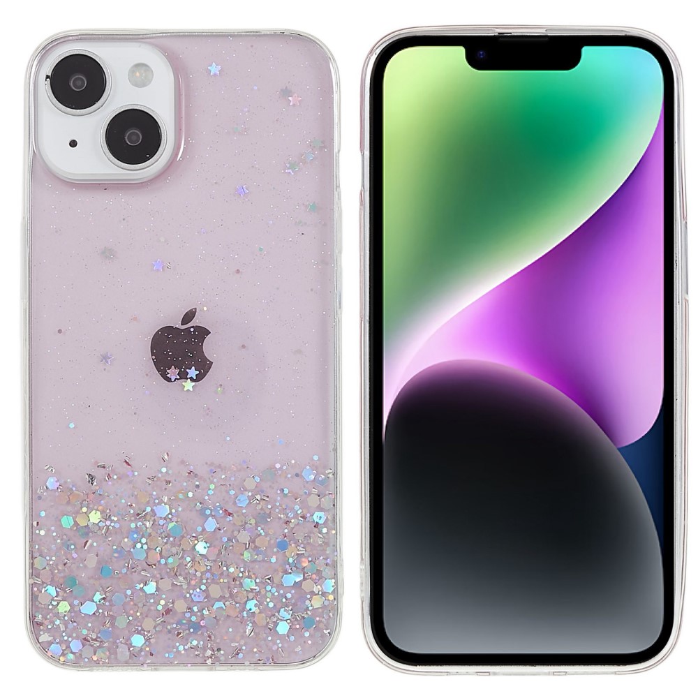 Trolsk Starry Sky Glitter Case (iPhone 14) - Rosa