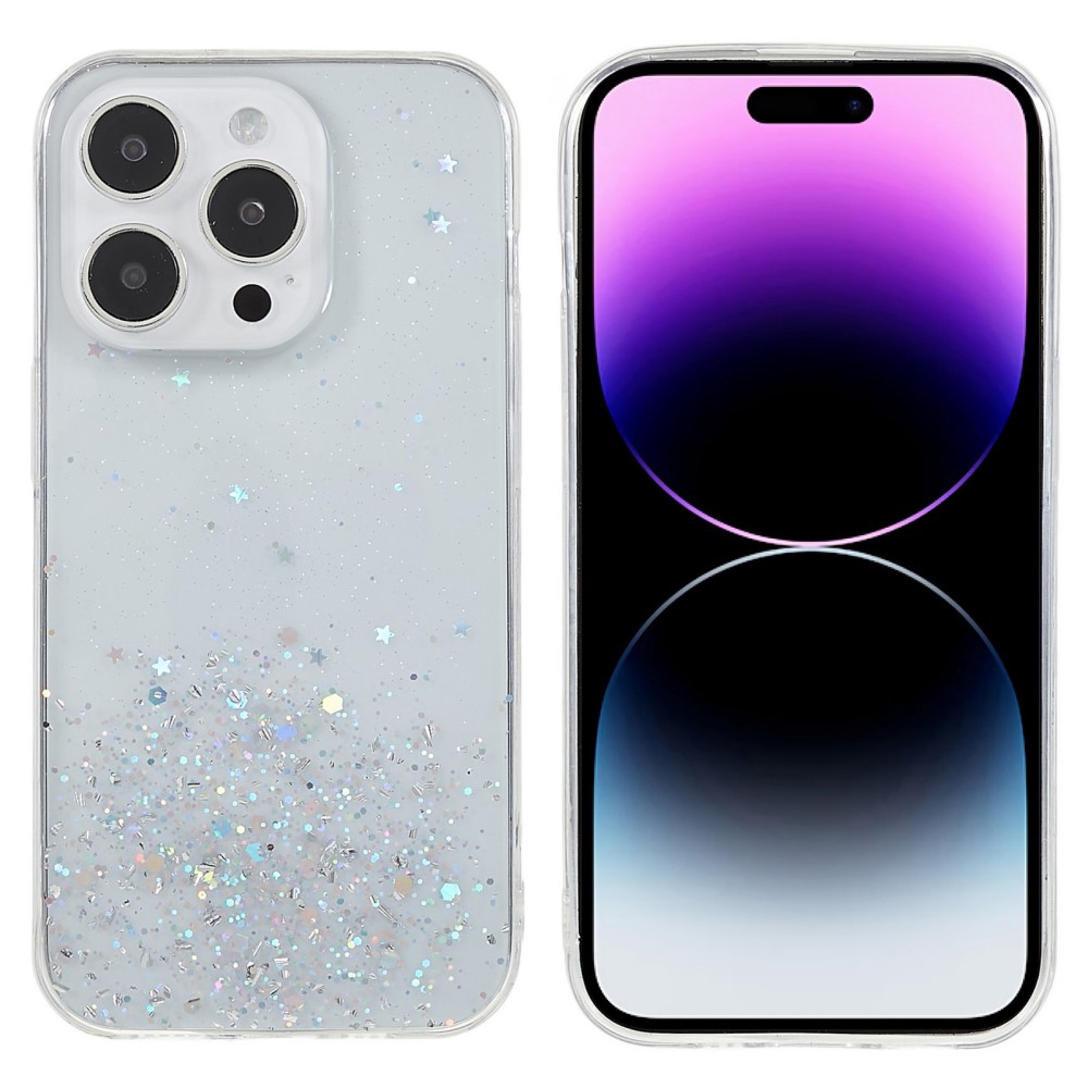 Trolsk Starry Sky Glitter-deksel (iPhone 14 Pro Max) - År