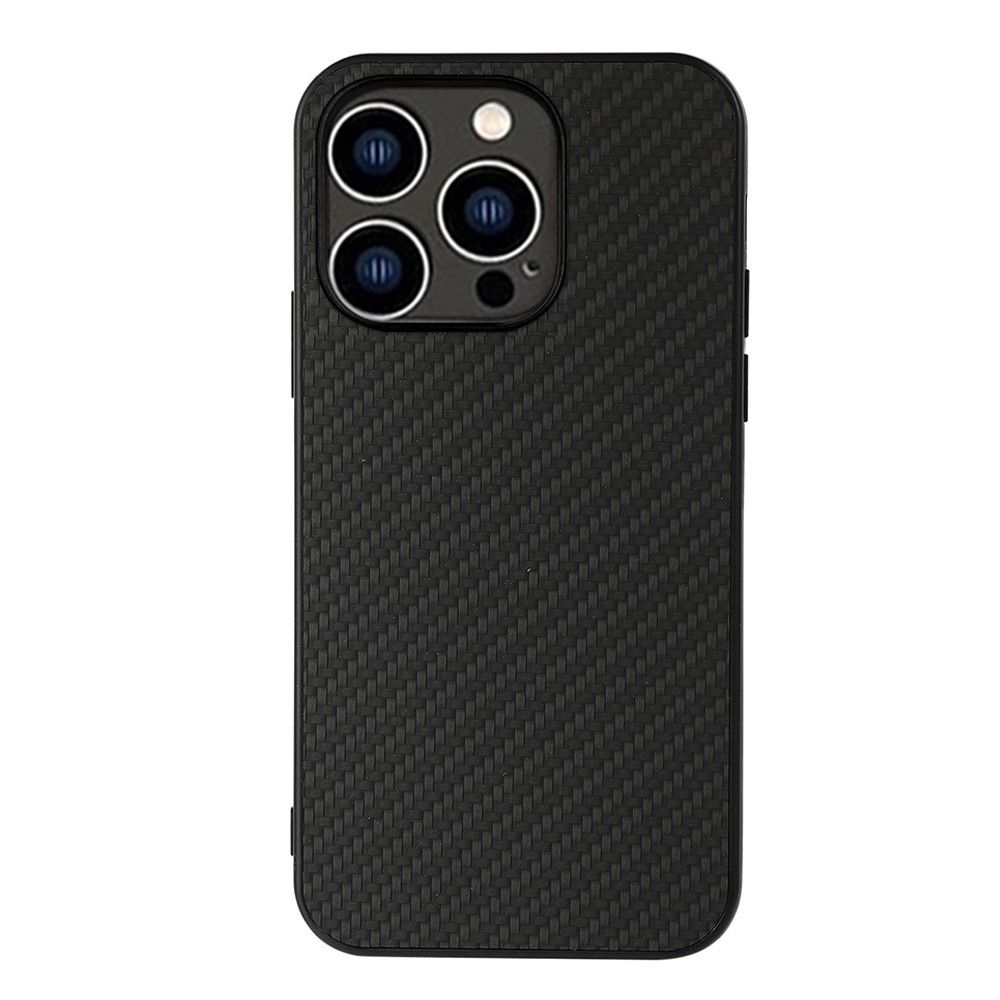 Trolsk Thin Carbon Fiber-deksel (iPhone 15 Pro Max) - Svart