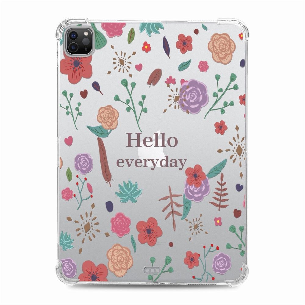 Trolsk Transparent Pattern TPU-deksel (iPad Pro 12,9 (2018-2021)) - Blomster