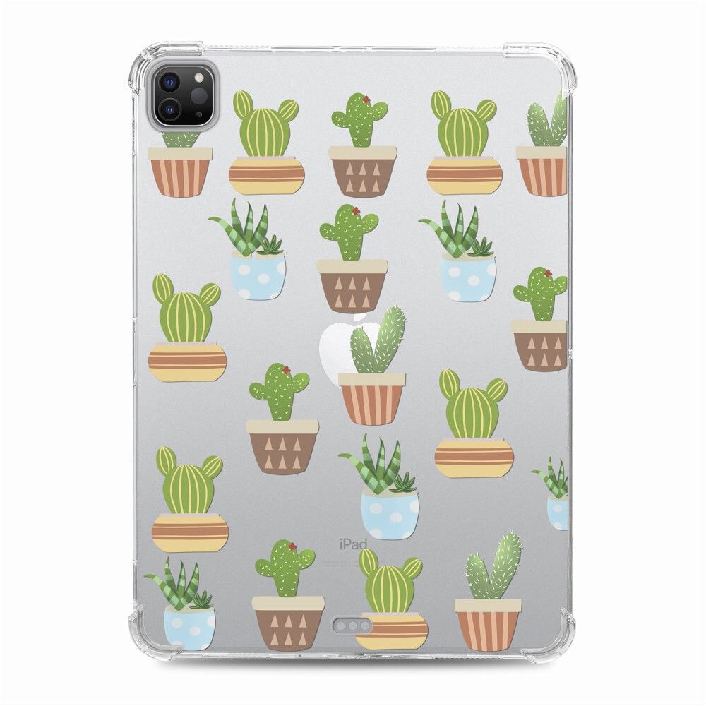 Trolsk Transparent Pattern TPU-deksel (iPad Pro 12,9 (2018-2021)) - Kaktus