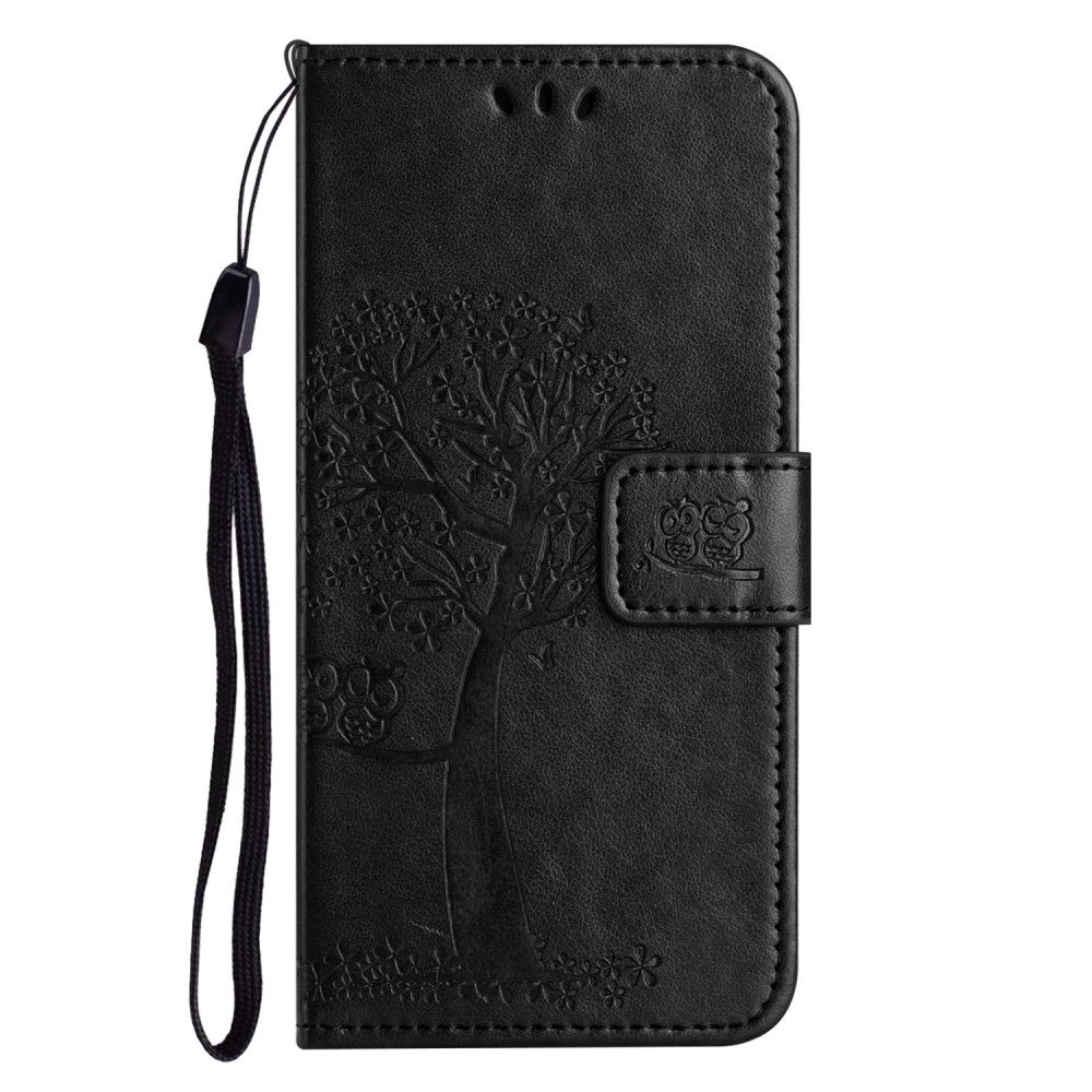 Trolsk Tree and Owl Wallet (iPhone 15 Pro Max) - Svart