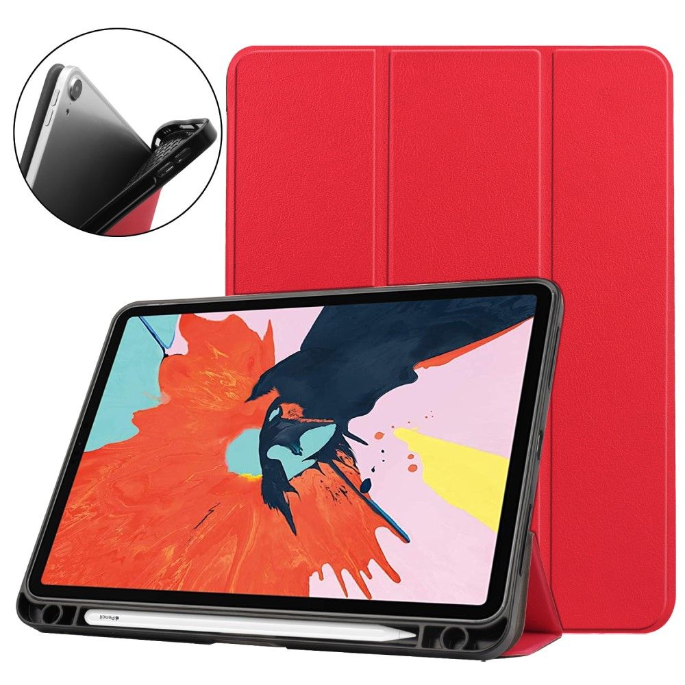 Trolsk Tri-fold stativdeksel (iPad Air 4/Air 5) - Röd