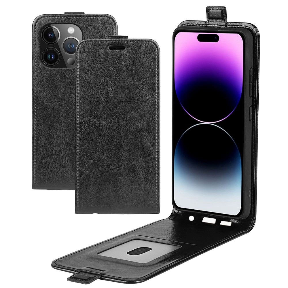 Trolsk Vertical Flip Cover (iPhone 15 Pro Max) - Svart