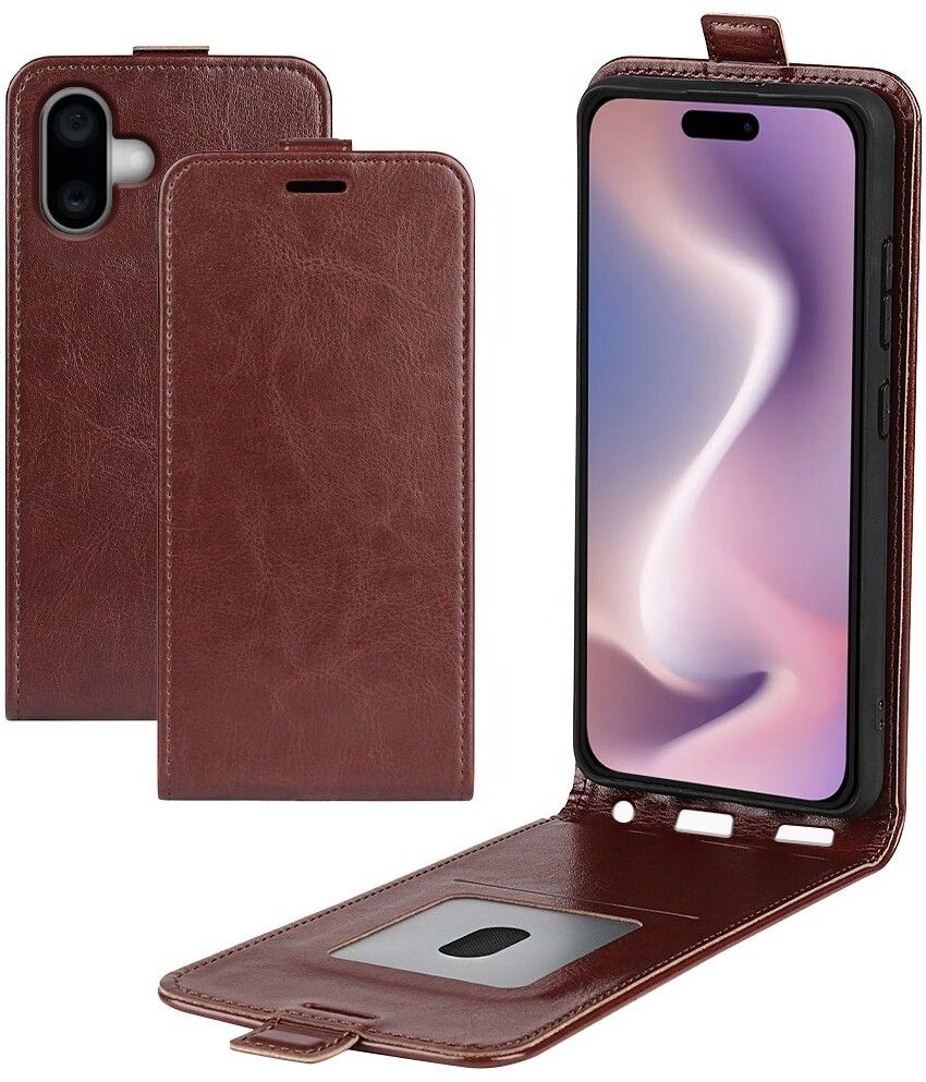 Trolsk Vertical Flip-deksel (iPhone 16) - Brun