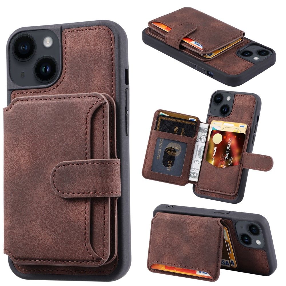 Trolsk Wallet with Kickstand (iPhone 15) - Brun