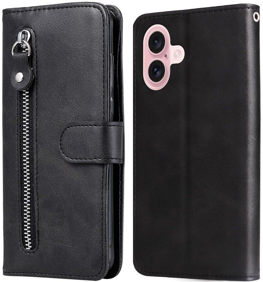 Trolsk Zipper Wallet (iPhone 16) - Svart