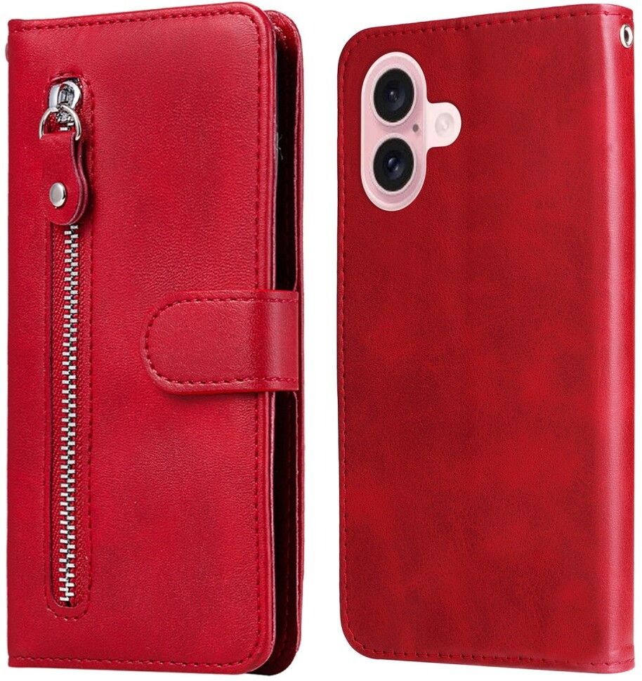 Trolsk Zipper Wallet (iPhone 16) - RØd