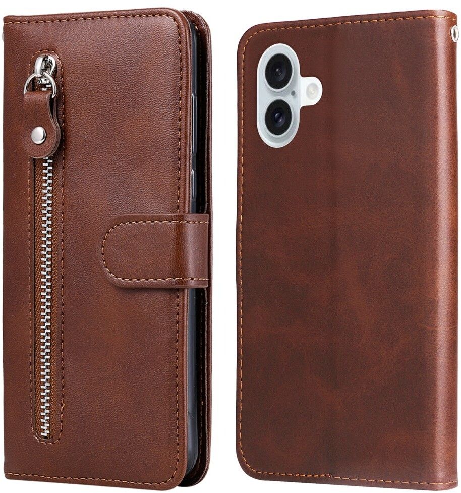 Trolsk Zipper Wallet (iPhone 16 Plus) - Brun