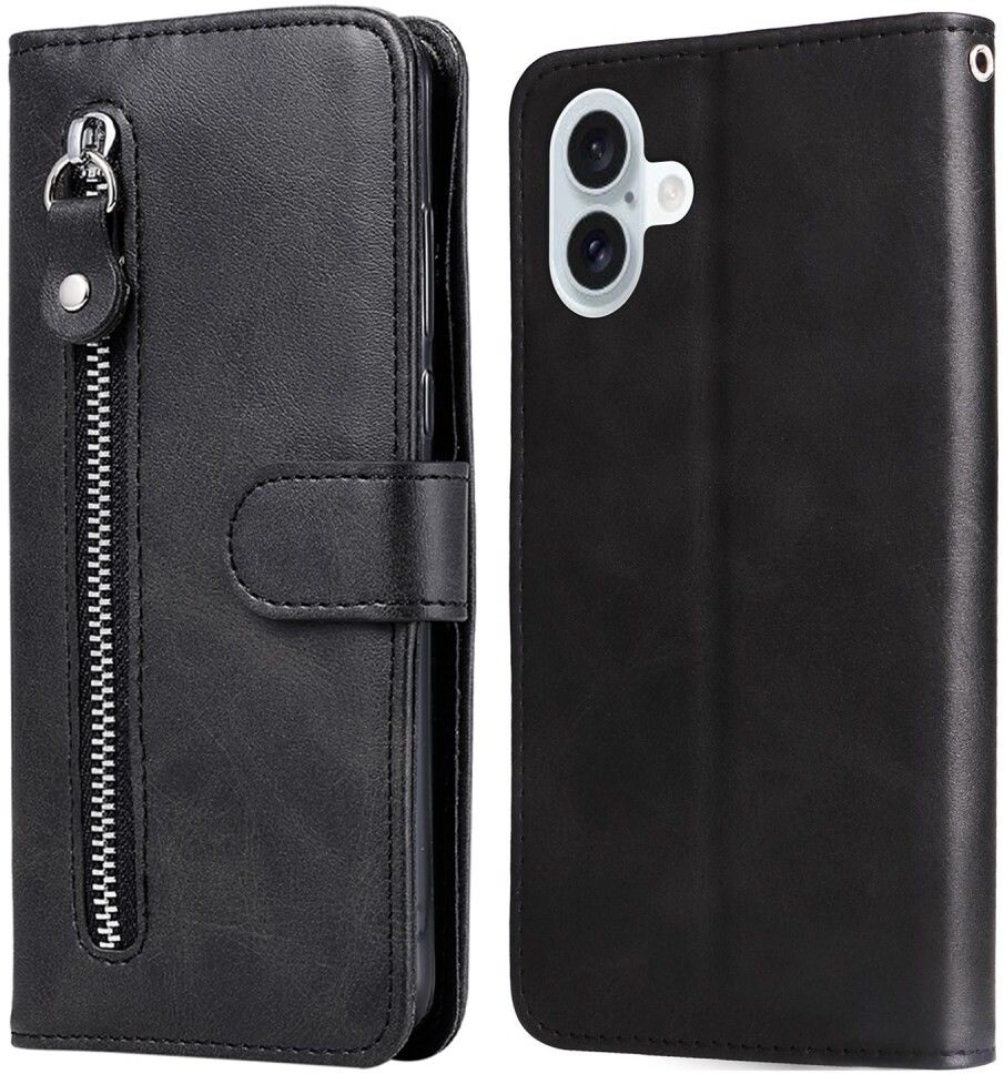 Trolsk Zipper Wallet (iPhone 16 Plus) - Svart