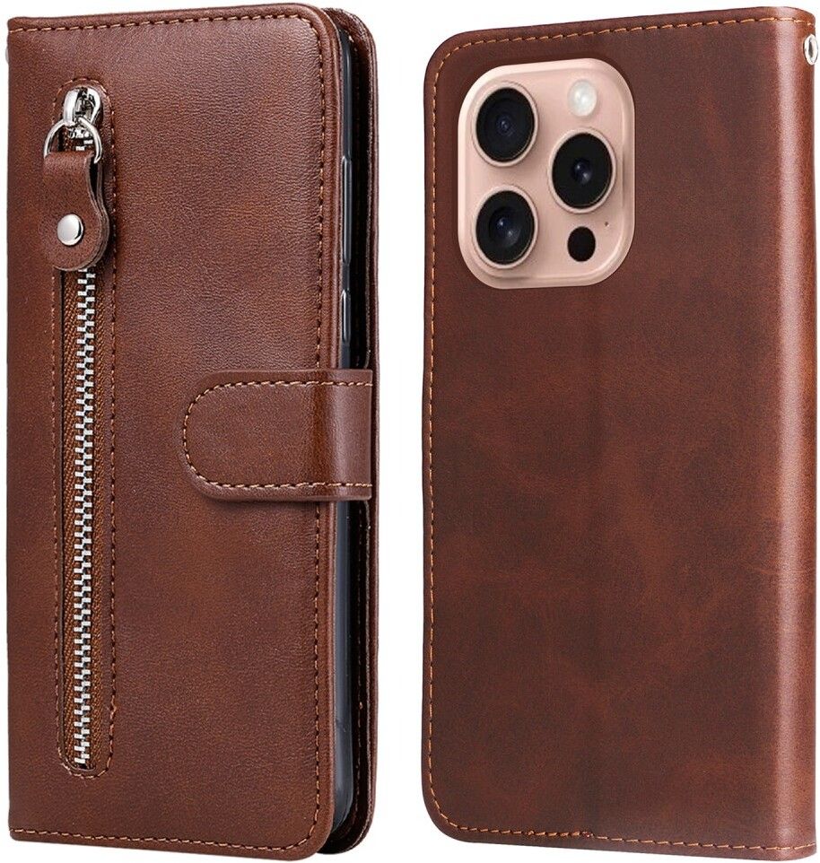 Trolsk Zipper Wallet (iPhone 16 Pro) - Brun