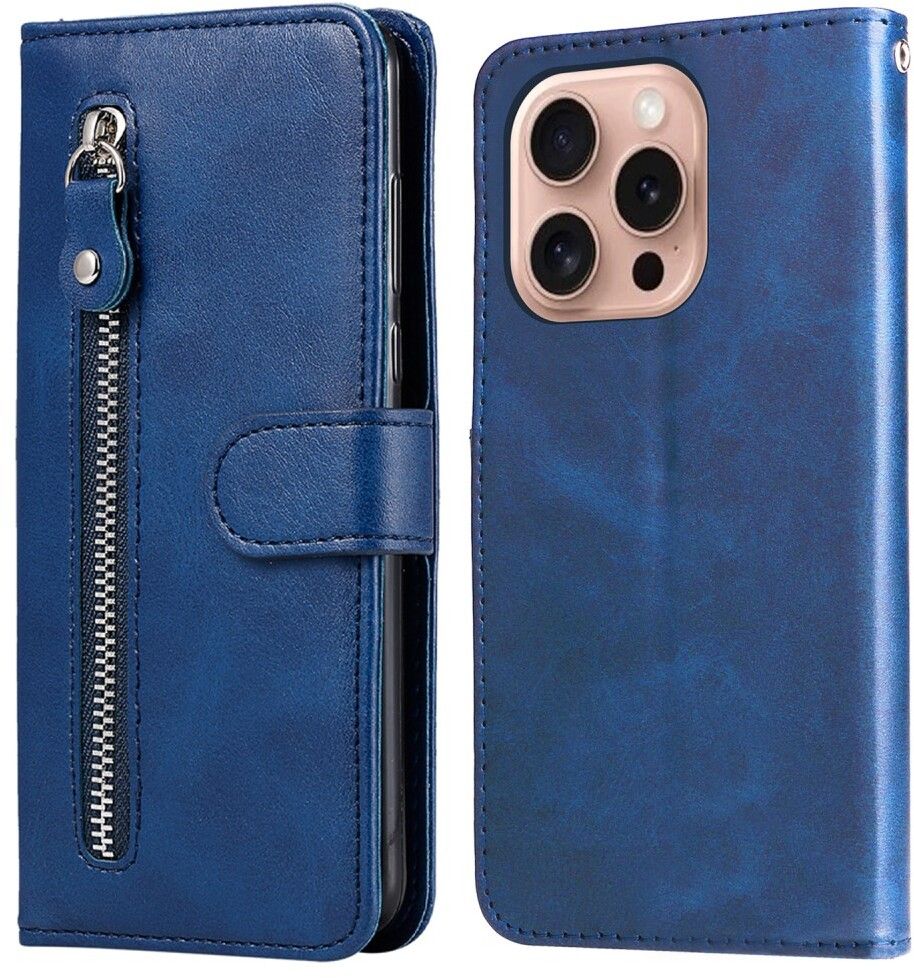 Trolsk Zipper Wallet (iPhone 16 Pro) - Blå