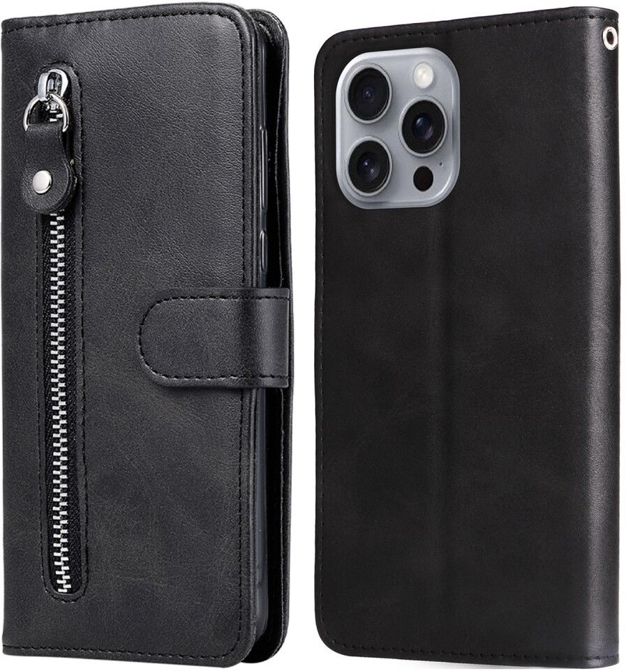 Trolsk Zipper Wallet (iPhone 16 Pro Max) - Svart
