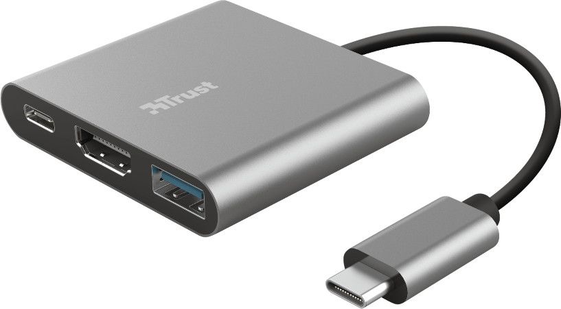 Trust Dalyx 3-i-1 multiport USB-C-adapter