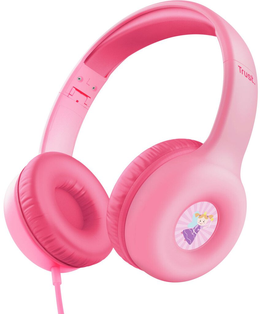 Trust Nouna Kids-hodetelefoner - Rosa