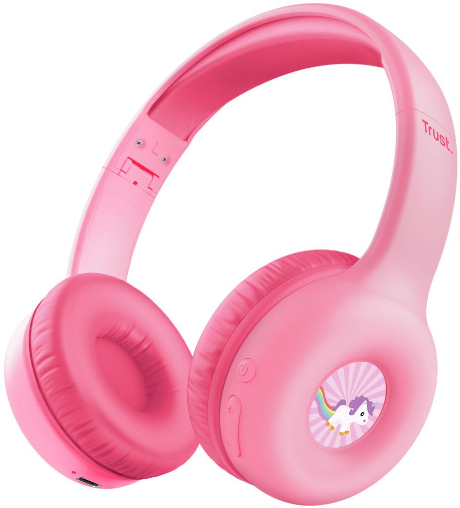 Trust Nouna Wireless Kids Headphones - Svart/gul
