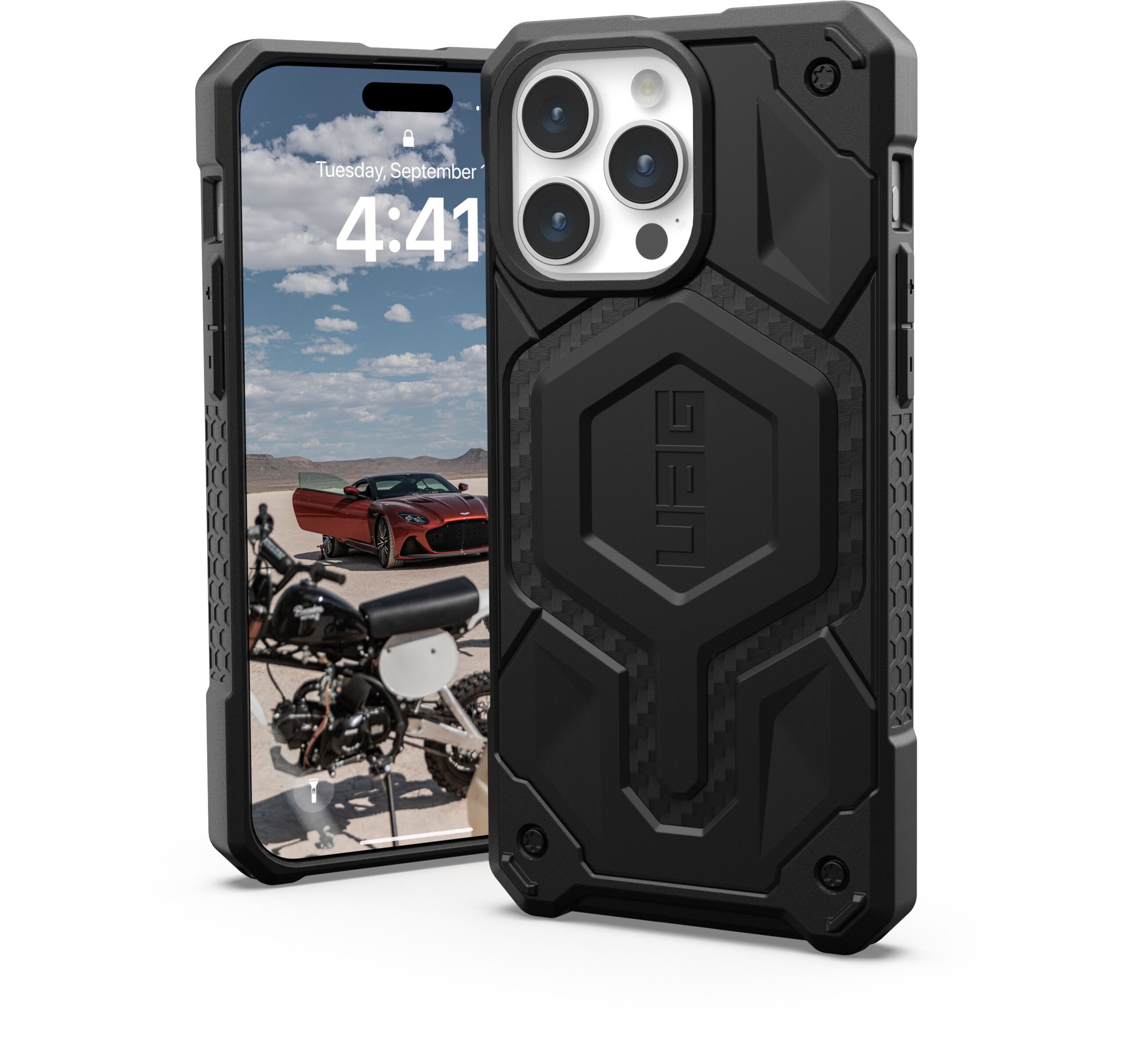 UAG Monarch Pro MagSafe - carbon fiber - iPhone 15 Pro Max