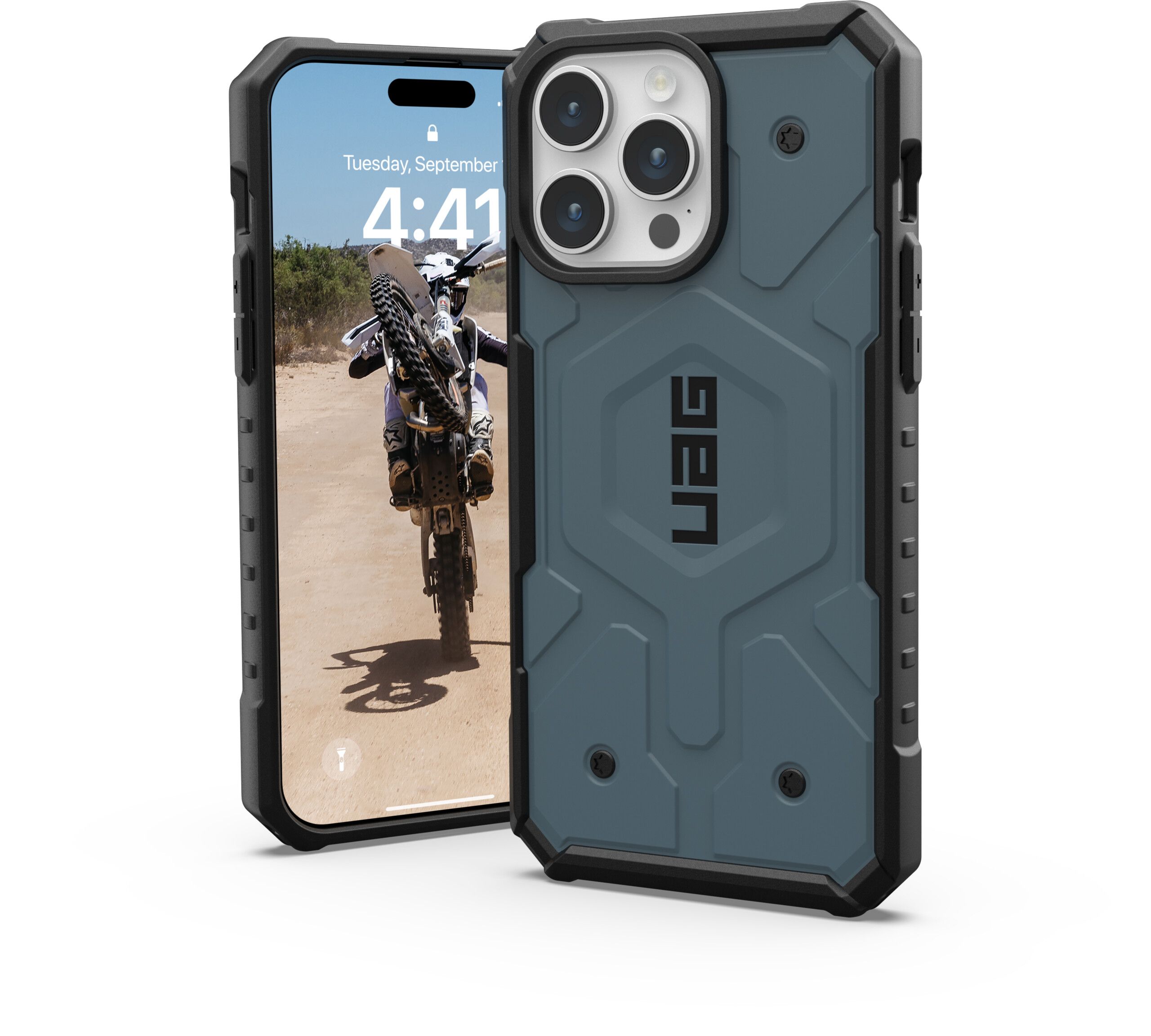 UAG Pathfinder Pro-deksel (iPhone 15 Pro Max) - Blå