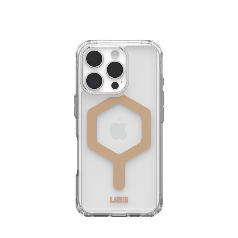 UAG Plyo-deksel med MagSafe (iPhone 16 Pro Max) - Gjennomsiktig/gull