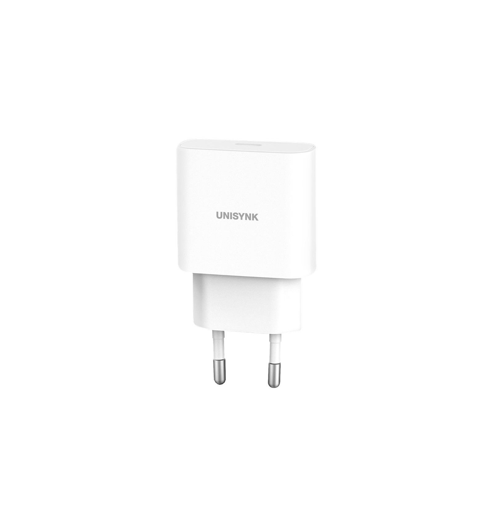 Unisync USB-C PD 20W slank lader - mobillader - Vit
