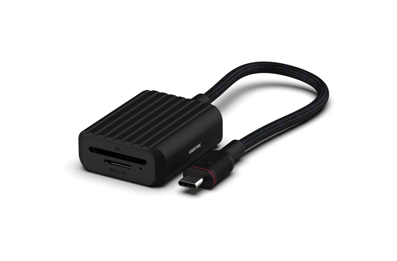 Unisynk USB-C til kort-adapter - Svart