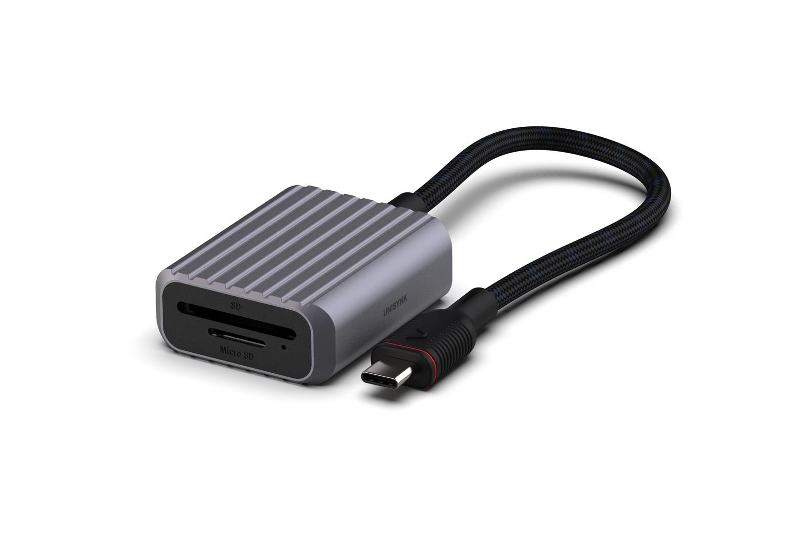 Unisynk USB-C til kort-adapter - Svart