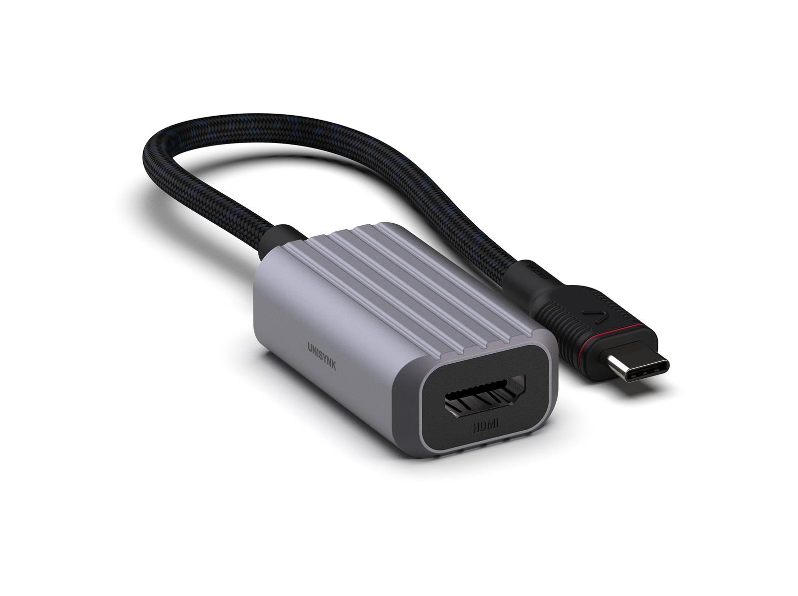 Unisynk USB-C til HDMI 4K-adapter - Grå