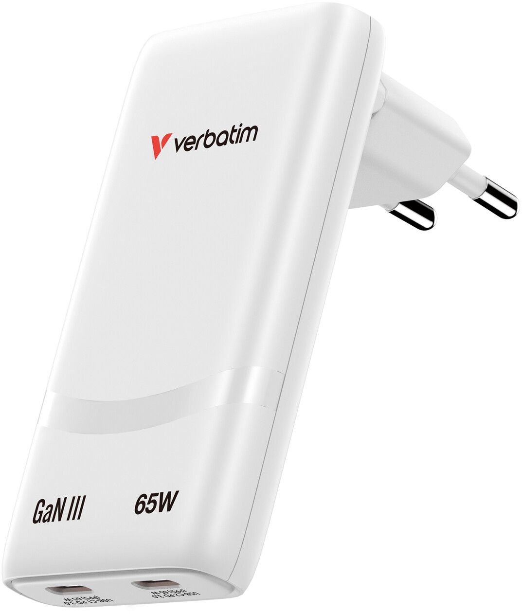 Verbatim Fold 'n' Go GaN Wall Charger 65W - Vit