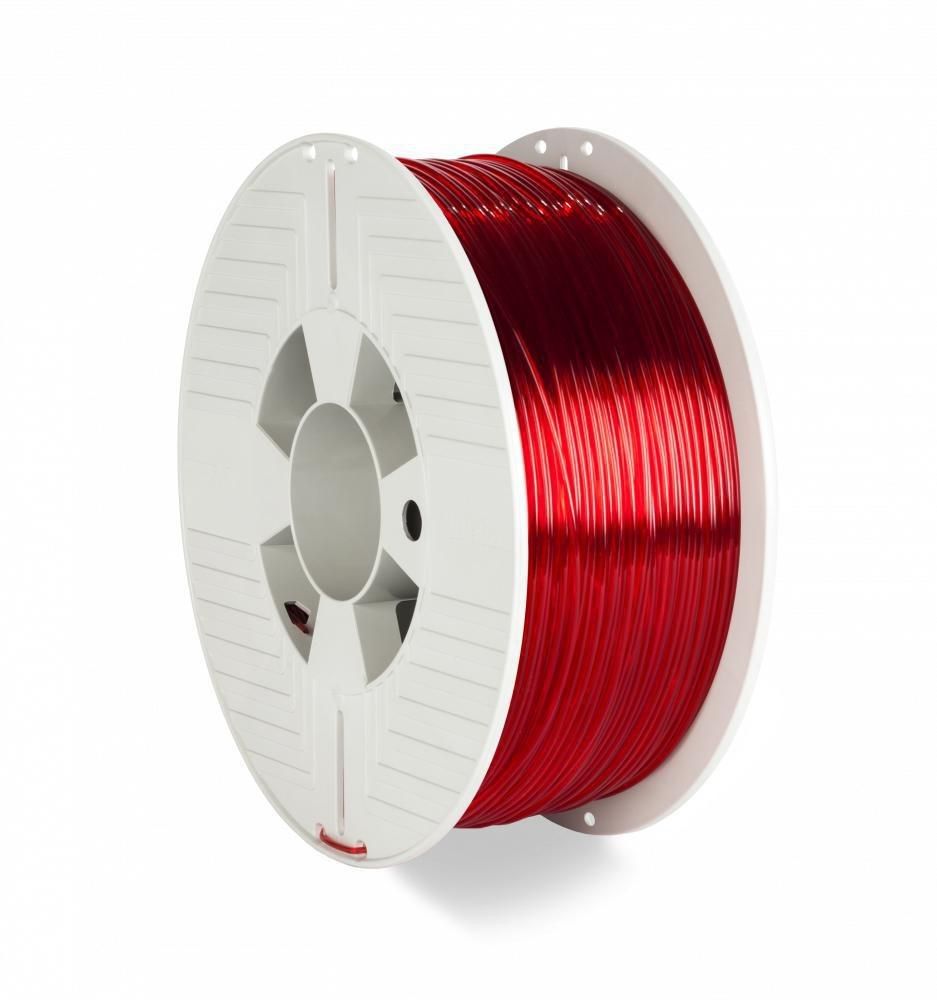 Verbatim PET-G 3D 1.75mm 1 kg - Gjennomsiktig rød